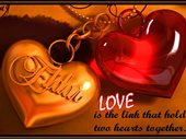 Love is the link that holds two hearts together