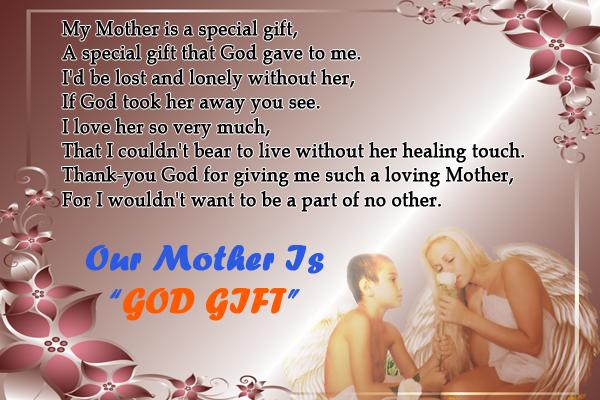 Mother is the most beautiful gift from god quotes picture
