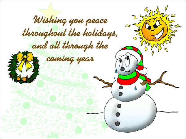 Wishing you peace throughout the holidays