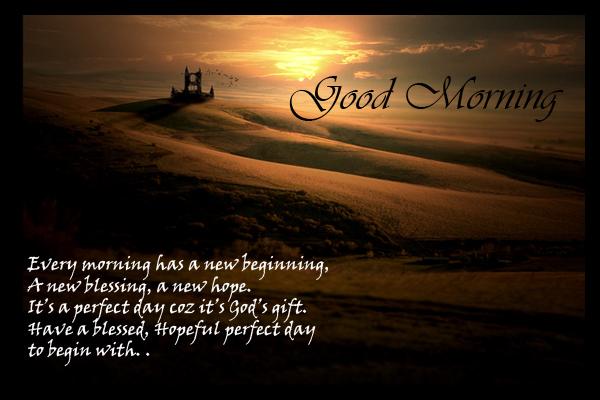 Every morning has a new beginning