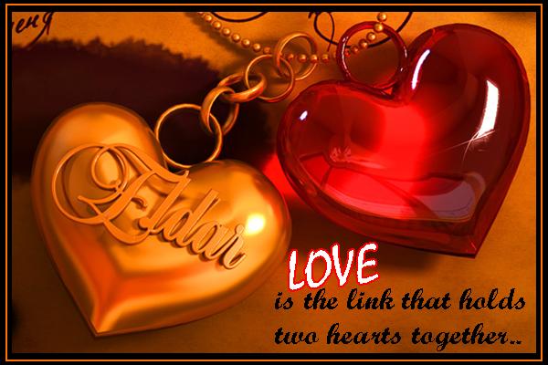 Love is the link that holds two hearts together