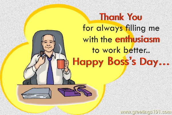 Send Free ECard : Enthusiasm to work better from Greetings101.com