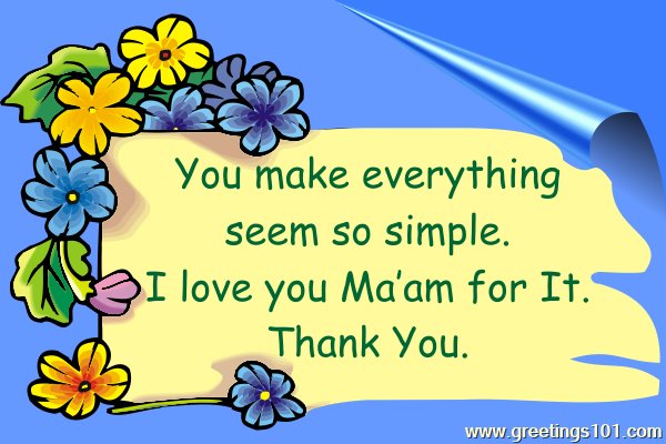 Love you Ma’am