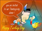 You are invited to our thanksgiving dinner happy turkey day