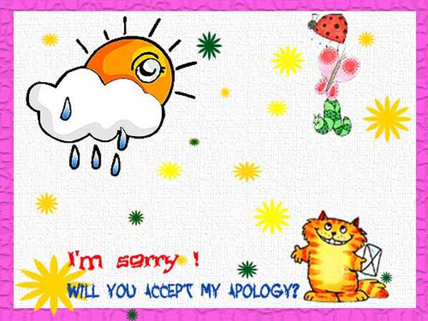 Will you accept my apology